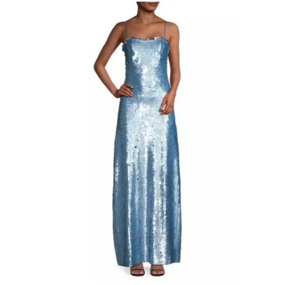 NWT Ramy Brook Women’s Lockwood Blue Sequin Gown Size 10 MSRP Retail $695 - Picture 1 of 10